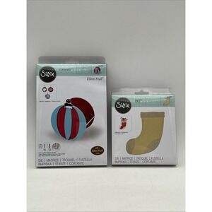 Sizzix Bigz + ScoreBoards L Die Lot Christmas Ornament & Stocking Eileen Hull